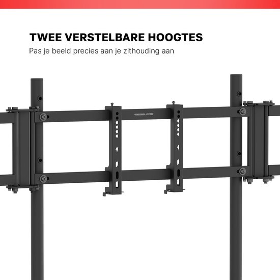 REBBLERS® Triple Monitor Standaard voor SIMR Series Racing Simulator Cockpits - Vrijstaand - Verstelbaar & Vergrendelbaar van Rebblers — afbeelding 3