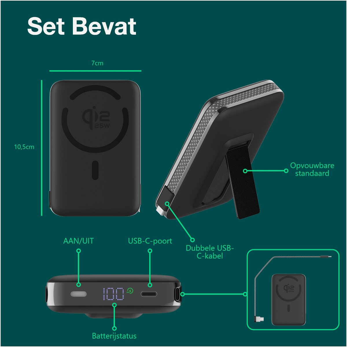 WanderS Magnetische Powerbank Qi2.2 25W (EAN: ...8410) - afbeelding 3