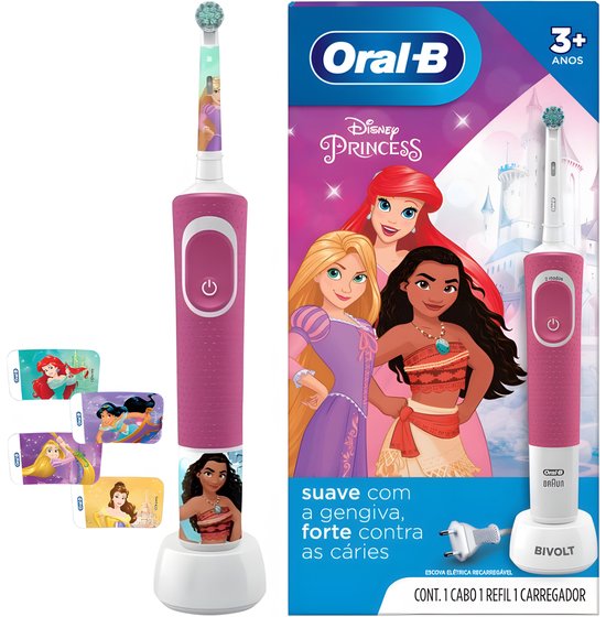 Oral-B Vitality Kids Princess Elektrische Tandenborstel met Stickerset - Oral-B - €39,90