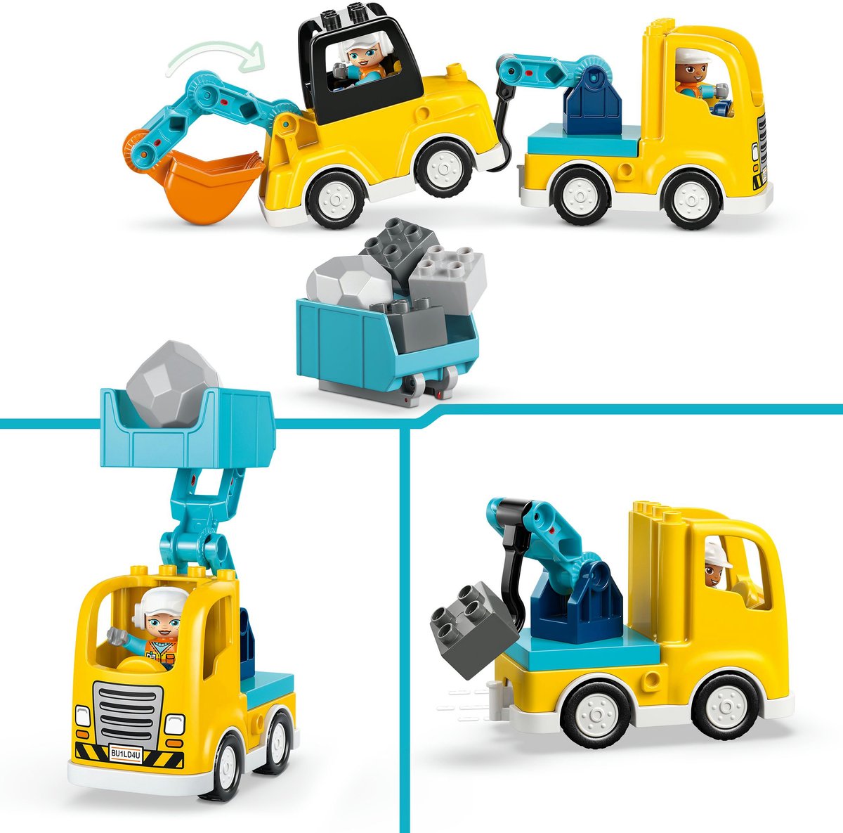 LEGO DUPLO 3-in-1 bouwvoertuigen: drie voertuigen in één set thumbnail 3