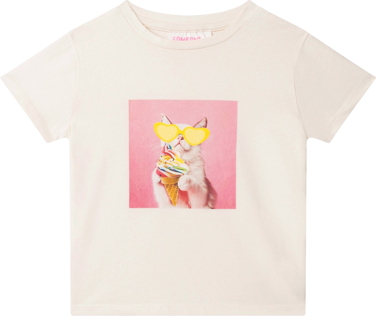 Someone LOU-SG-02-A Meisjes T-shirt - ECRU