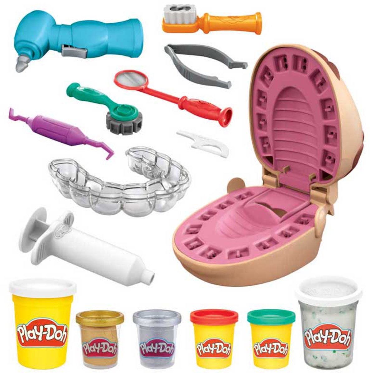 Play-Doh Top Tandarts Speelset - Boetseerklei - 8 Play-Doh potjes - Knutselen voor kinderen — afbeelding 9