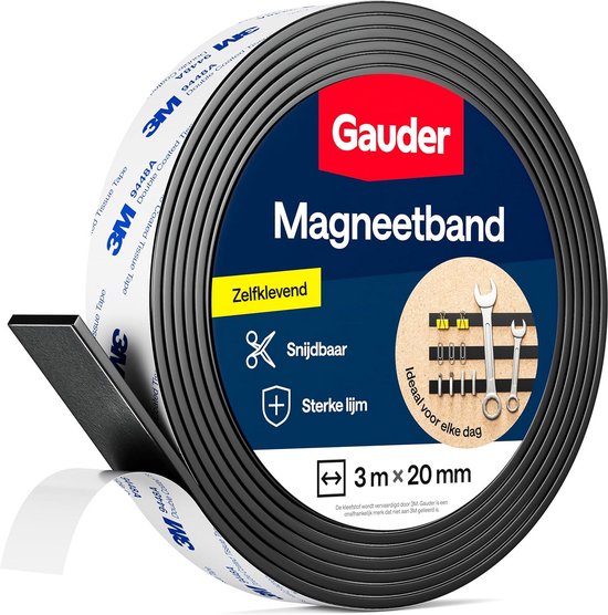 Magneetband op rol 40 mm x 5 meter wit | Beschrijfbaar | Bestel hier