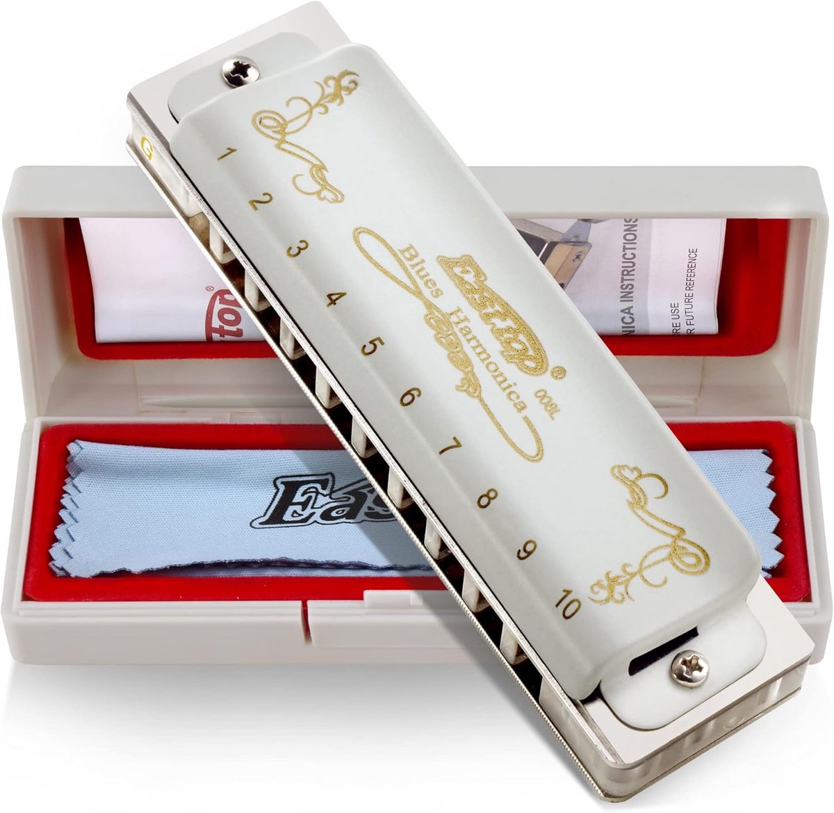 Diatonische Blues Mondharmonica in G - 10 Gaten - Profesioneel en Beginner