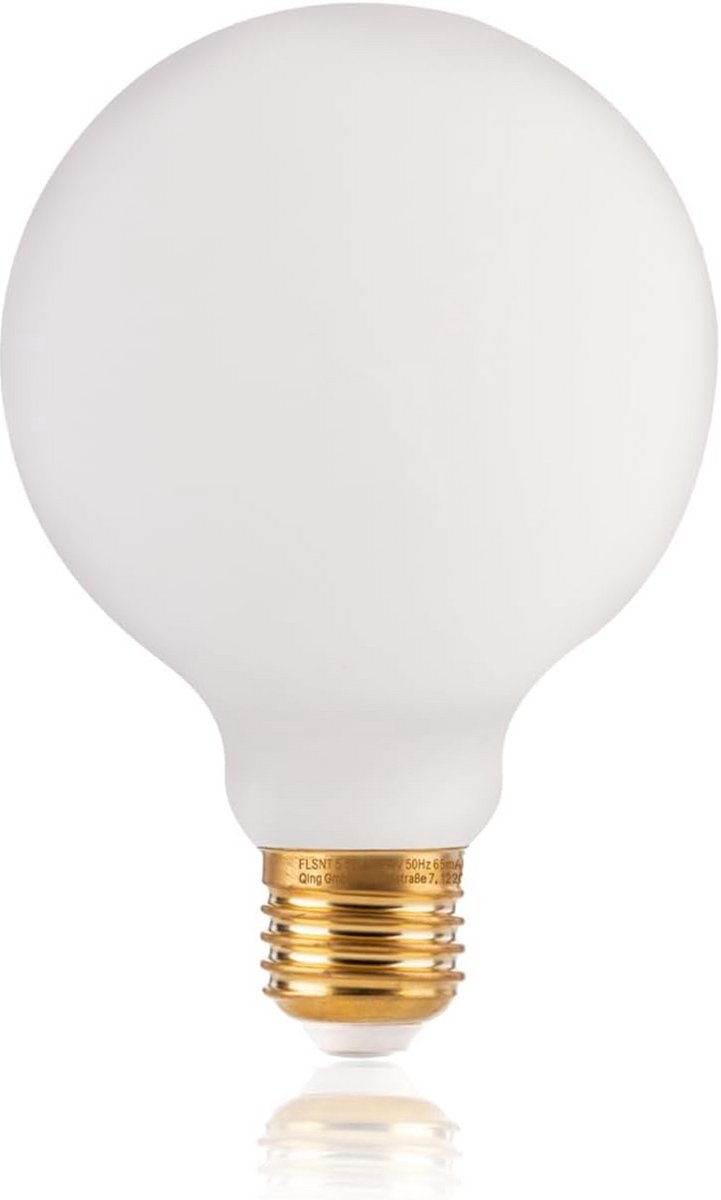Grote Dimbare LED Lamp E27 - Vintage Stijl Opaal Wit Glas - Warm Wit Licht