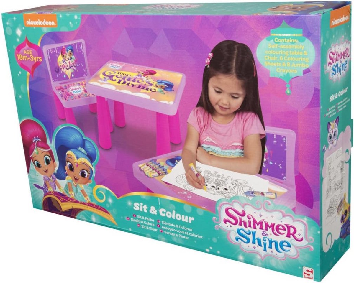 Zit en Kleur Tafelset met Glitters voor Kinderen - Creatief Speelgoed