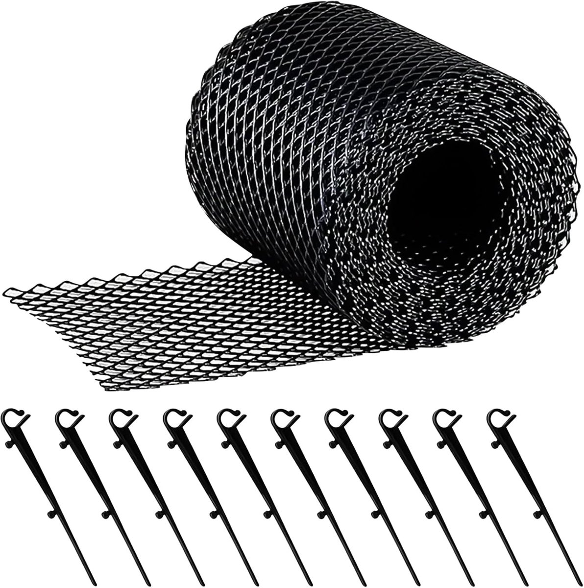Dakgoten, bladbescherming, 8 m x 18 cm, regengoten, bladbeschermingsrooster, robuuste dakgootbescherming, dakgoten voor huizen, carport
