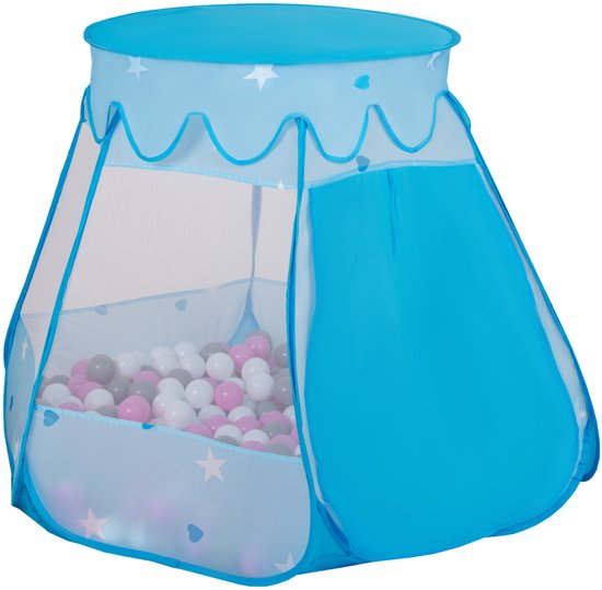 Kindertent, speeltent, 100 x 130 cm, 100 ballen in paviljoenvorm voor