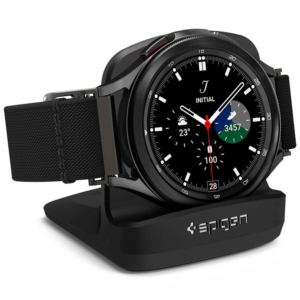 Spigen Night Stand S352 geschikt voor Samsung Galaxy Watch series 1-4 - Black