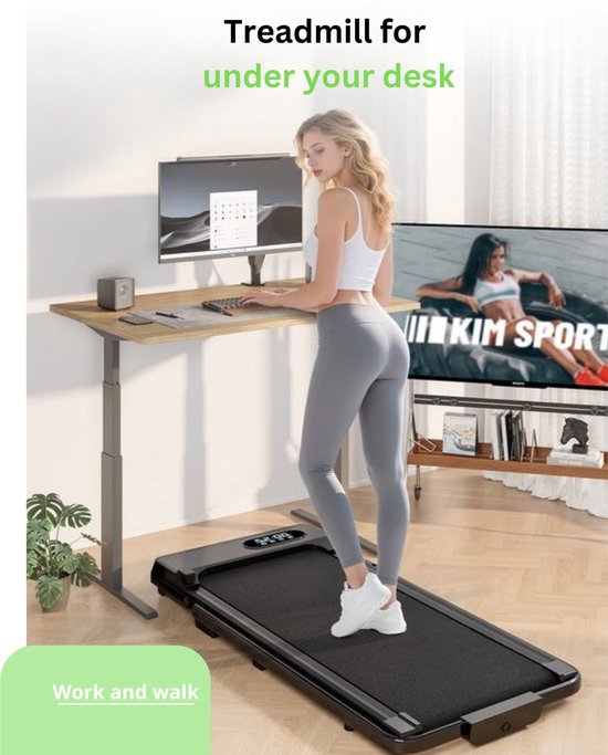 TibaGoods Loopband - 6km/h - Voor onder het bureau - Bol