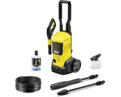 Kärcher K 4 FJ hogedrukreiniger - 130 bar - 420 l/u - 30 m²/u - Incl. Foam Jet - Geschikt voor oa. auto - fietsen - terras - motoren - schutting en tuinset