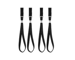 Polsband voor wandelstok - 4 Stuks - Polsband - Polyester - RVS - Comforthulpmiddelen Polsbandje - Draagbaar - Lichtgewicht - Voor Wandelen Stok Accessoires - 24 cm - Zwart