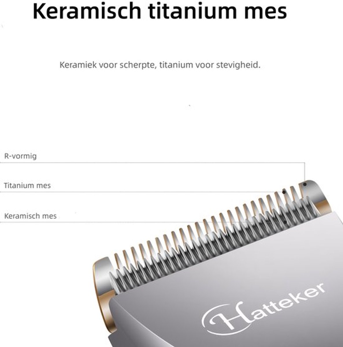 HATTEKER Tondeuse voor Mannen - Baardtrimmer thumbnail 3