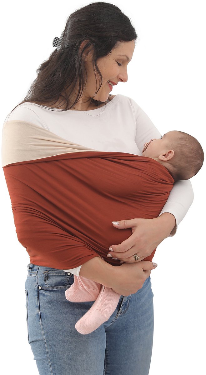 Baby Wrap Carrier - Perfecte Baby Draagzak - Wrap Sling geschikt voor Pasgeborenen en Zuigelingen tot 150 lbs