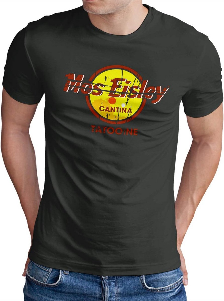 Heren T-shirt met Vintage Mos Eisley Cantina Opdruk | Comfortabel Katoen
