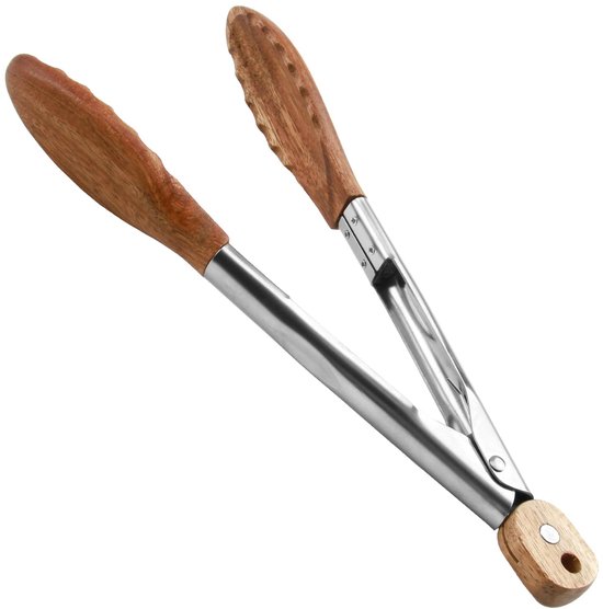 Serveertang, keukentang, buffettang, roestvrijstalen voedseltang serveertang, 9 inch (4 stuks