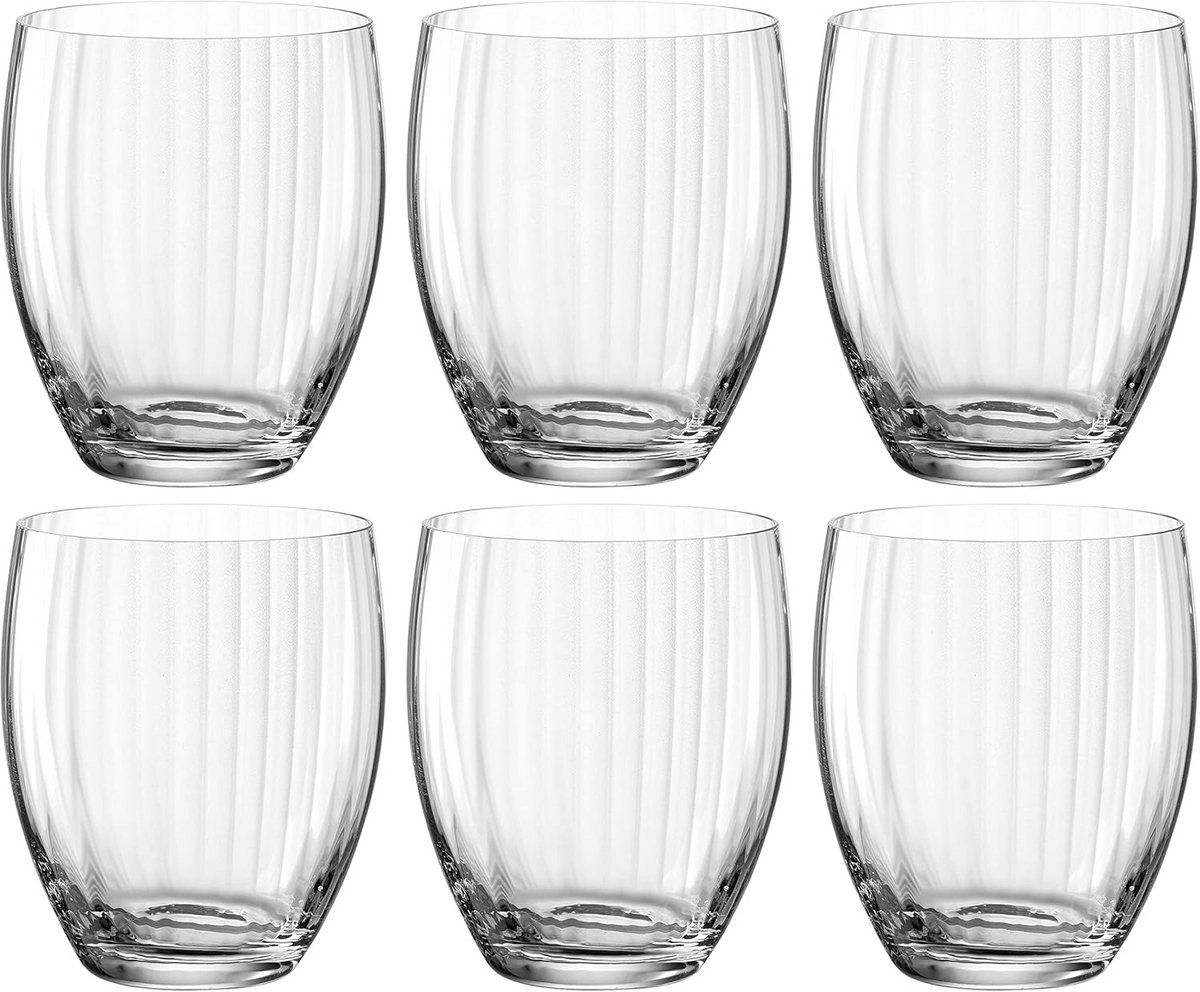 Set van 6 Drinkglazen 380 ml - Hoogwaardig en Vaatwasmachinebestendig Glas