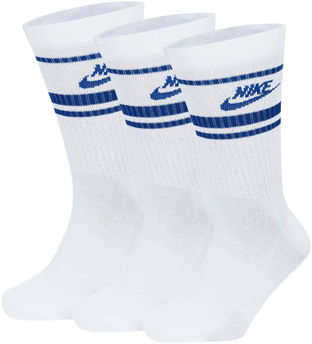 Nike Sportswear Everyday Essential Crew Sokken 3-pack Blauw