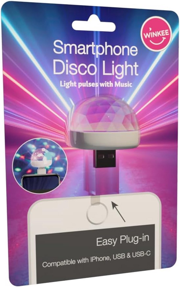Draagbare Discobal met Lichteffecten - Mini Partyverlichting voor Feest en Sfeer