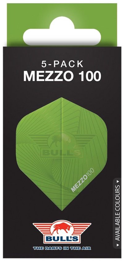 Bull's Flights Mezzo 100 nr.2 Green 5 Pack