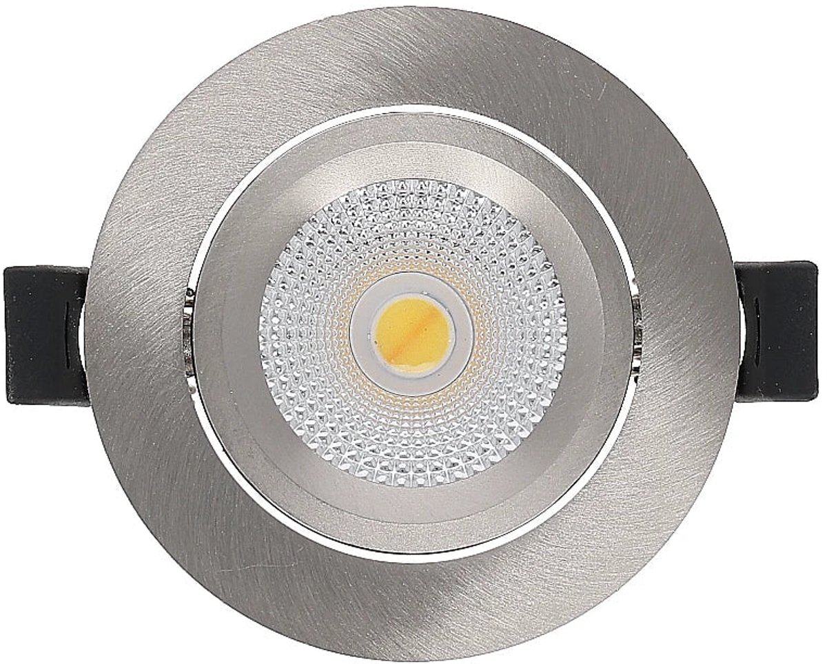 Bundel | 6x LED Inbouwspot | VARDA | 6W | CCT-Switch of Dim2Warm | Rond | Zilver | Lage inbouw diepte | CCT - Switch