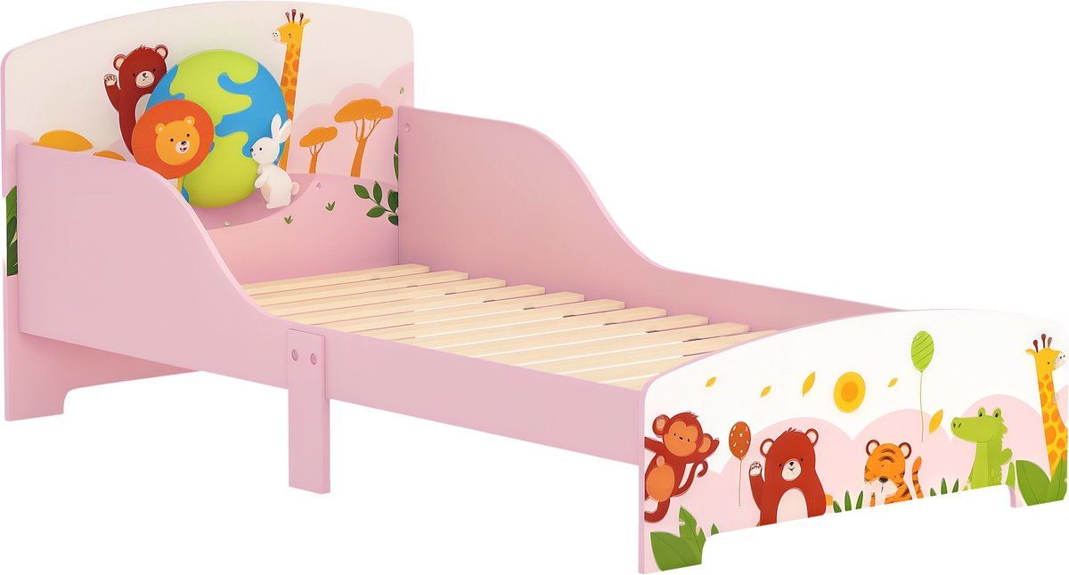 AIYAPLAY Kinderbed - MDF - 143x77x60cm - Roze
