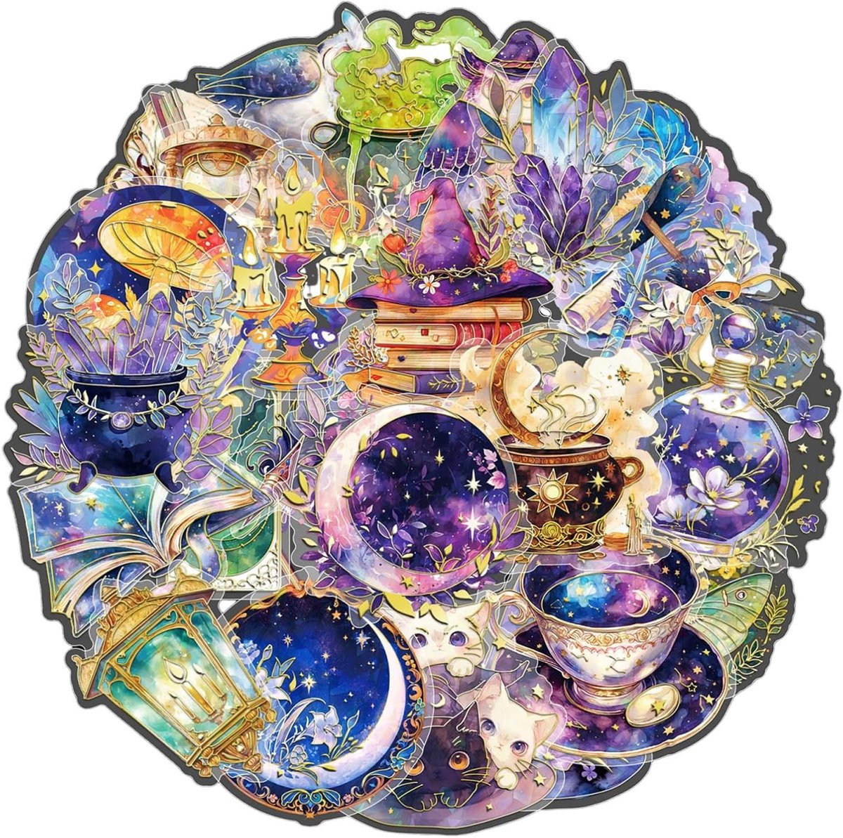 Ronte - Holografische Scrapbooking Stickers voor Kinderen - Decoratieve DIY Stickers - 60 stuks