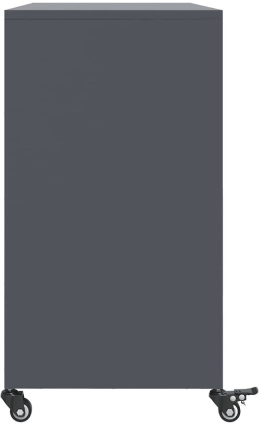 vidaXL - Buffet - 100,5x39x72 - cm - laminé à froid - acier - anthracite