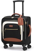 Handbaggage koffer - Handbagage Trolley - 45x35x20 cm geschikt voor o.a. Easy Jet– Lichtgewicht Reiskoffer – Onderstoel Formaat - TSA slot hoog kwaliteit 35 Liter