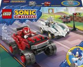 LEGO® Sonic the Hedgehog™ Voiture de Silver vs. Monster truck de Knuckles Jouet - Ensemble de construction pour enfants à partir de 8 ans - 2 voitures de course et 2 minifigurines - Cadeau de jeu Sonic - 77118