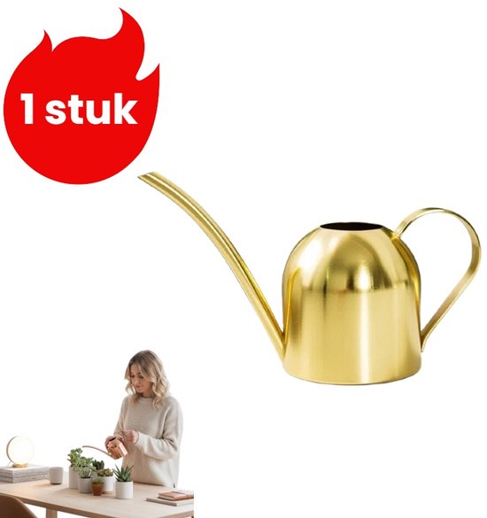 1 stuk - Gieter van roestvrij staal - Mini tuinsproeifles - Gieter met lange tuit -...