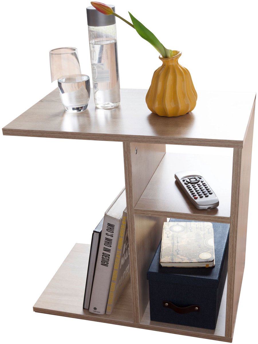 bijzettafel MILO 50x50x30 cm hout Sonoma Design bijzettafelbank | Salontafel klein modern | Klein koffietafeltje vierkant Banktafel hoog | Smalle tafel woonkamer