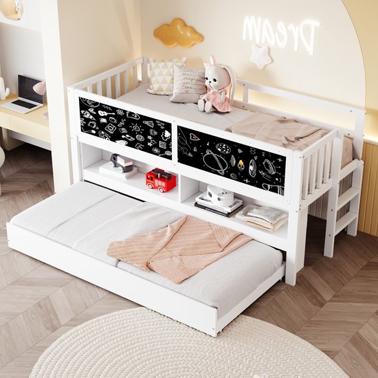 IDIMEX Highboard Simona mit offenem Regal in Massivholz Eiche Farben – Wohnzimmer Kommode mit 3 offenen Fächern und 2 Türen – Bücherregal mit Türen – Retro Holzschrank
