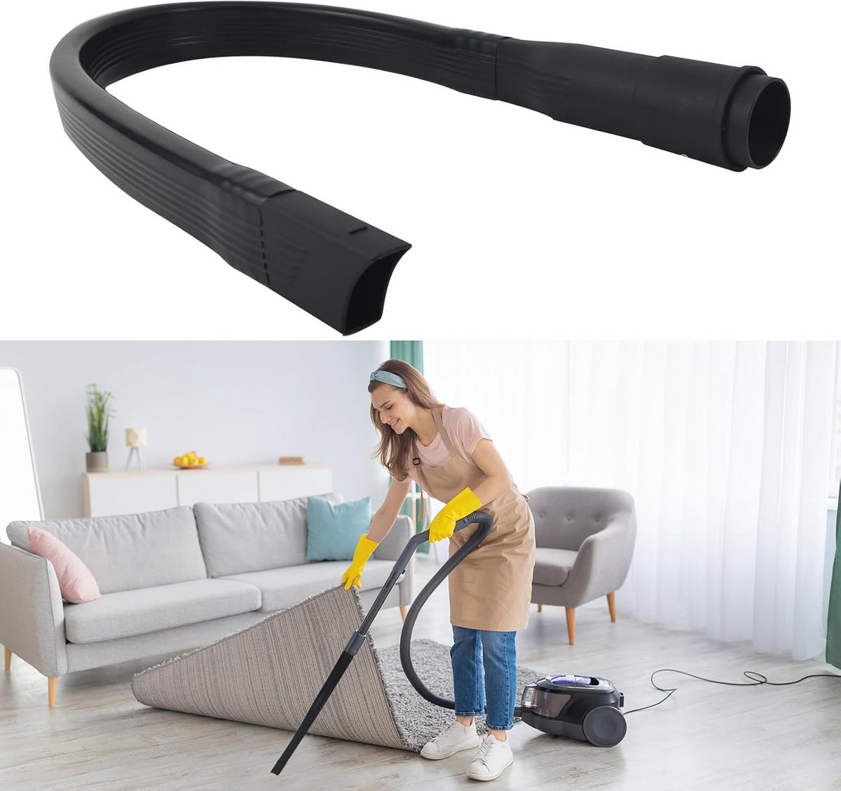 Flexibel 63cm Spleetmondstuk voor Stofzuigers - Perfect voor Moeilijk Bereikbare Hoeken en Meubilair