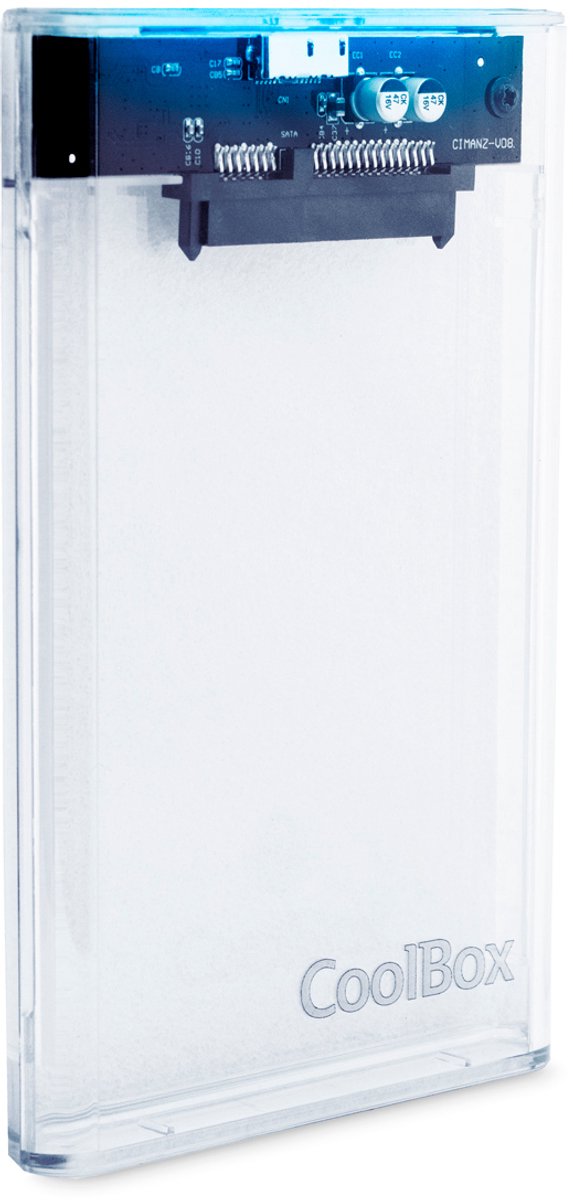 Housing for Hard Disk CoolBox COO-SCT-2533 2,5" 5 Gbps USB 3.0 Transparent