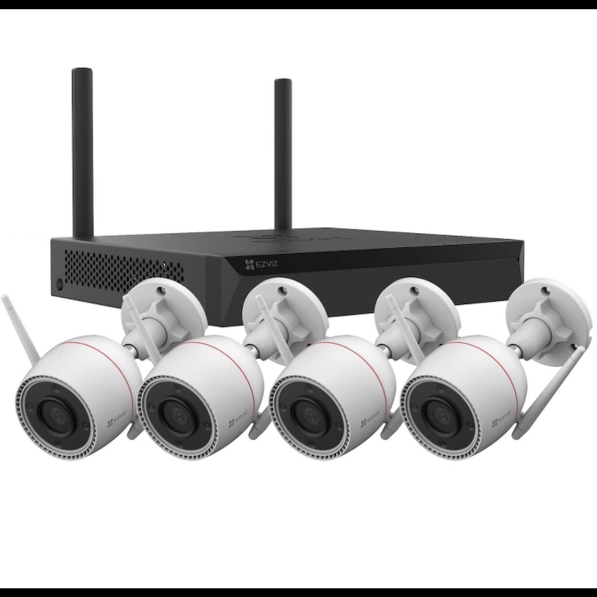 Ezviz X5S + H3C - Beveiligingssysteem - Inclusief 4 Camera's - Buitencamera's - WiFi - NVR - Kit - 4MP - 2K - IP67 - AI Detectie - Wit – foto 4