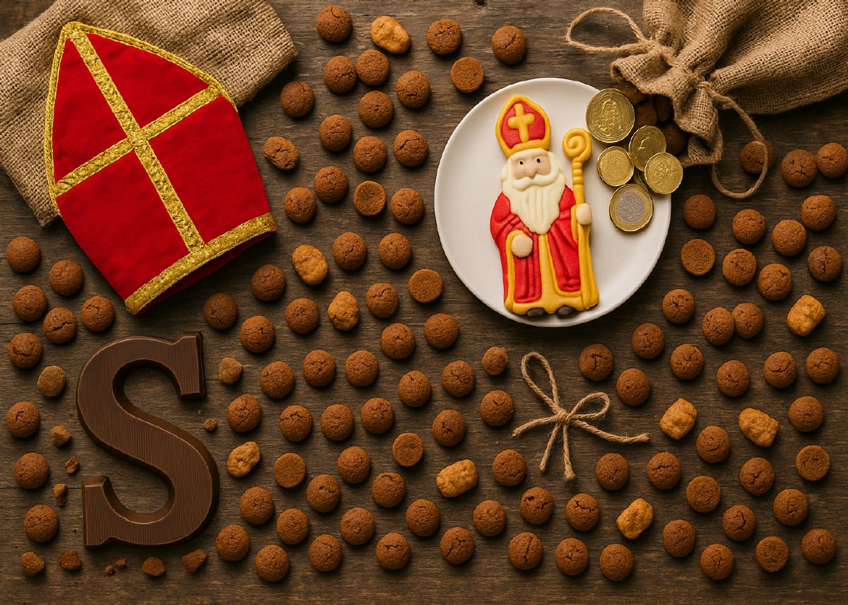Papieren Placemats Onderleggers "Sinterklaas" 50 stuks (30x42cm)
