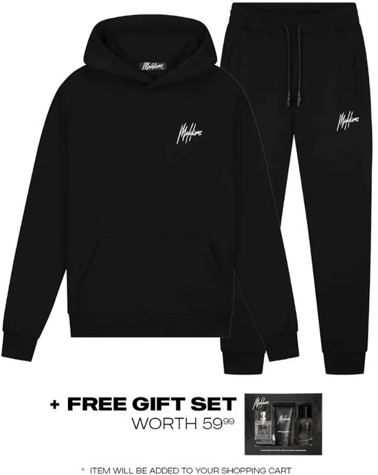Malelions signature tracksuit in de kleur zwart.