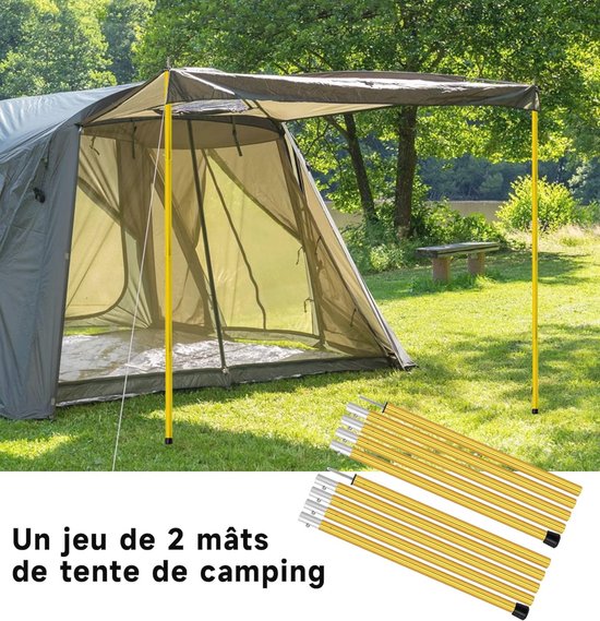 Telescopische Tentstokken van Aluminium - Lichtgewicht en Verstelbaar voor Camping en Outdoor Activiteiten 1,9 m — afbeelding 5