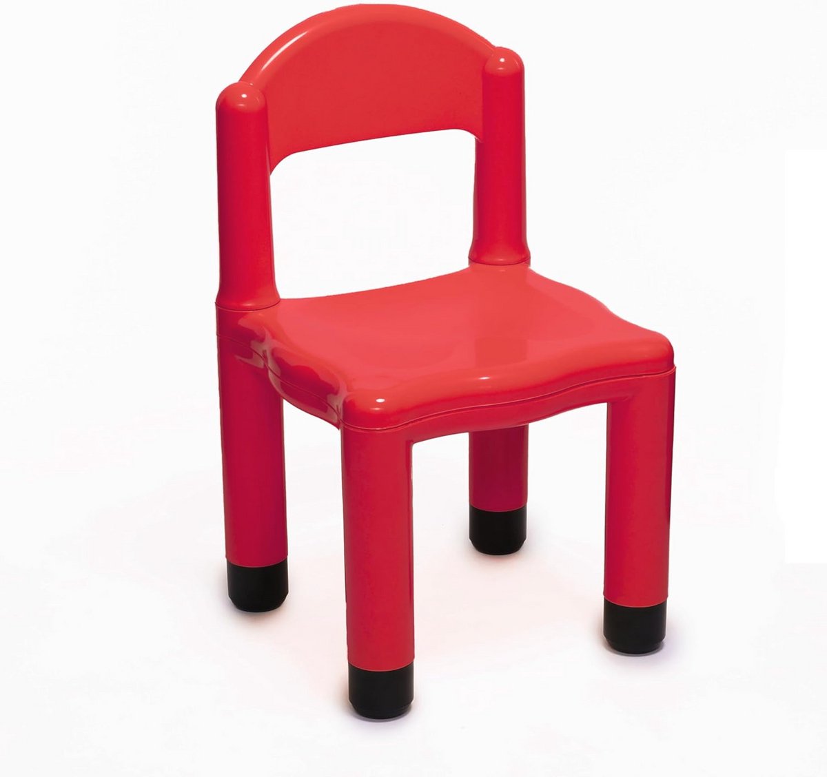 Kinderen kunststof kinderstoel met antislip zitting - Rood, 5 cm poten