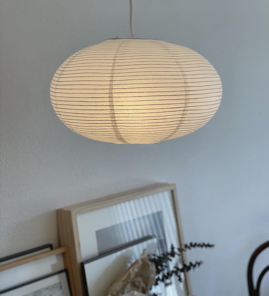 Witte ronde papieren lantaarn 16 inch - Chinese Japanse hanglamp (2 stuks)