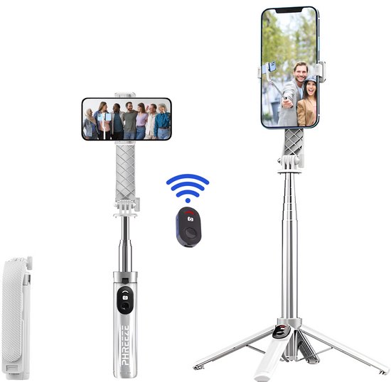 Selfie Stick - Aluminium - Tripod - Bluetooth Afstandsbediening