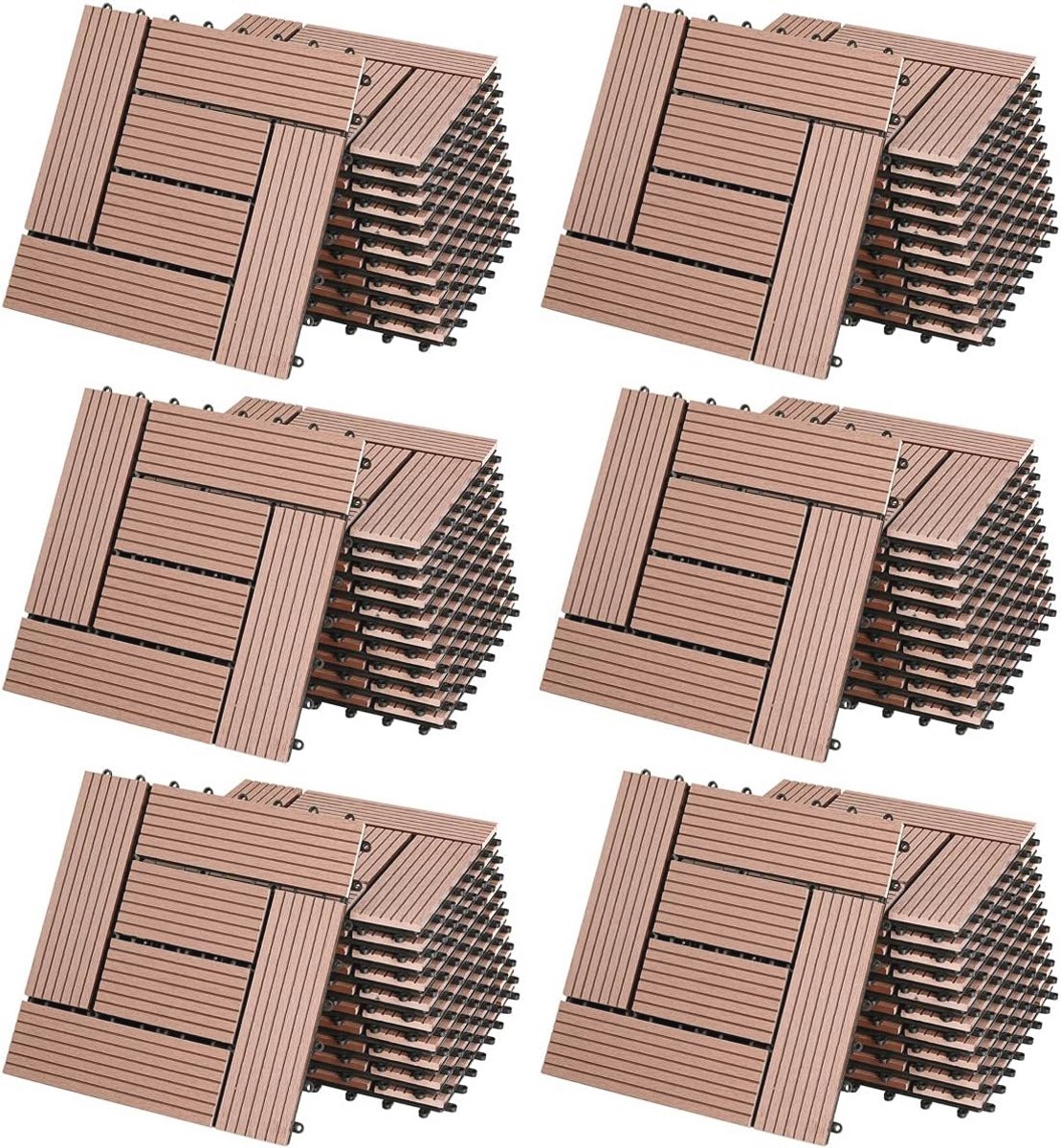 Terras en Balkon Tegels 30x30cm - Insteeksysteem en Drainage voor Tuin, Badkamer en Zwembad