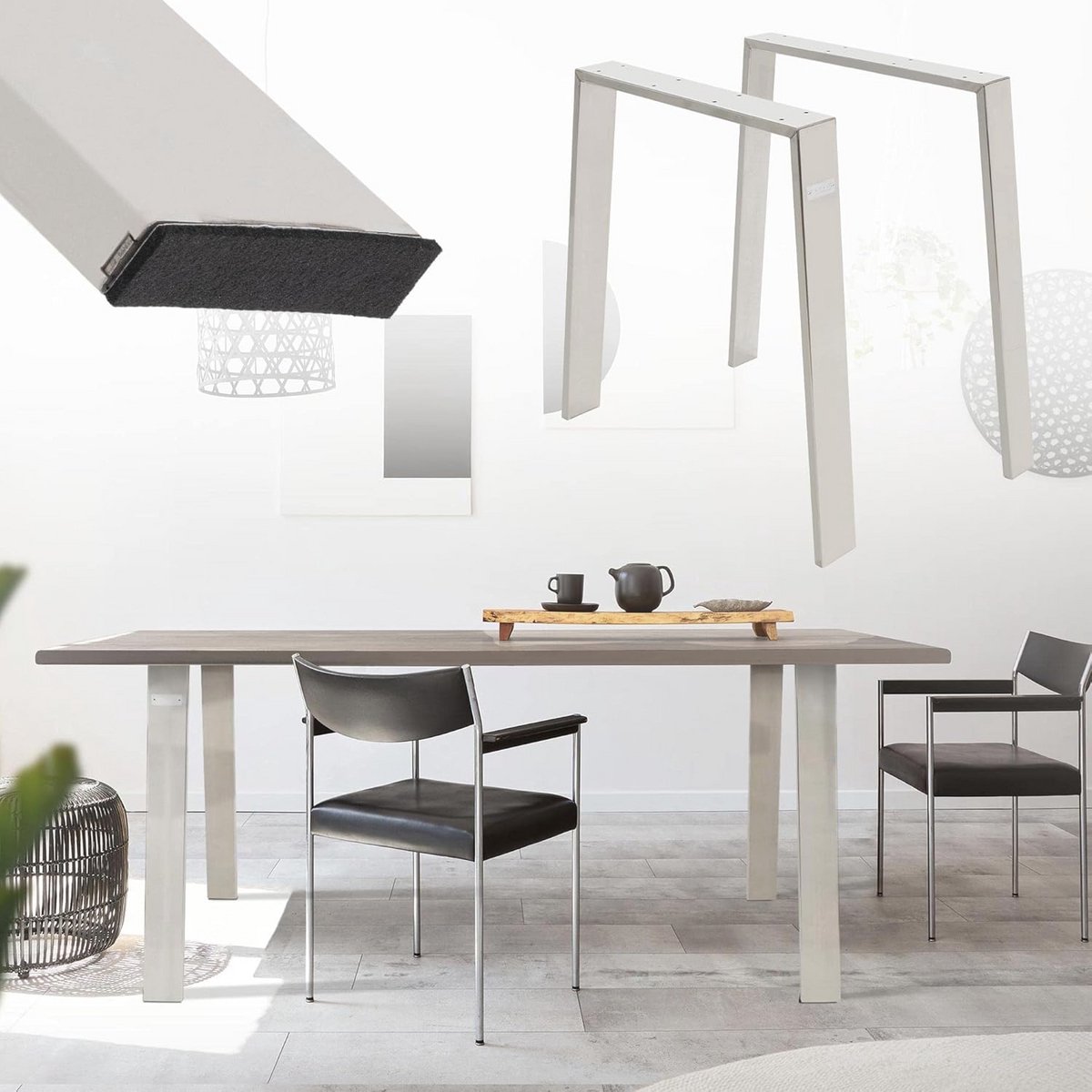 Set van 2 Hoogwaardige Loft Tafelpoten 75 x 72 cm voor Eettafel of Bureau - Industrieel Design