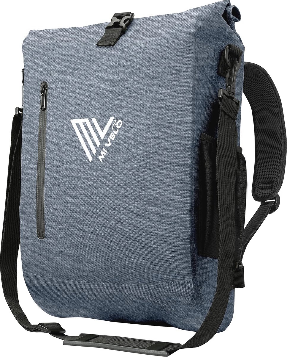 3-in-1 Fietstas met Laptopvak - Waterdichte Rugzak en Schoudertas - 20L - Jeans Blauw