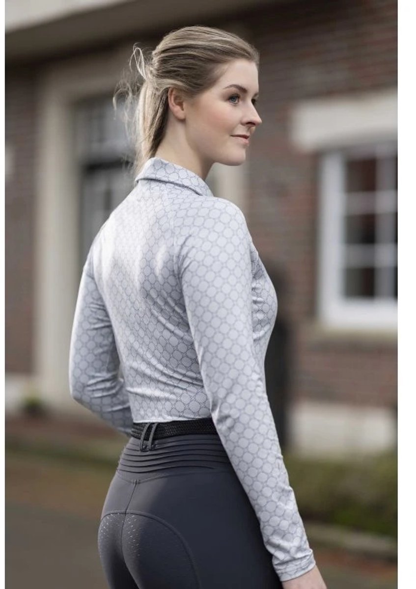 HKM trainings shirt met print light grey maat xl