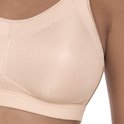 Detailopname van de gestructureerde beige cup van de Anita Active sportbeha.