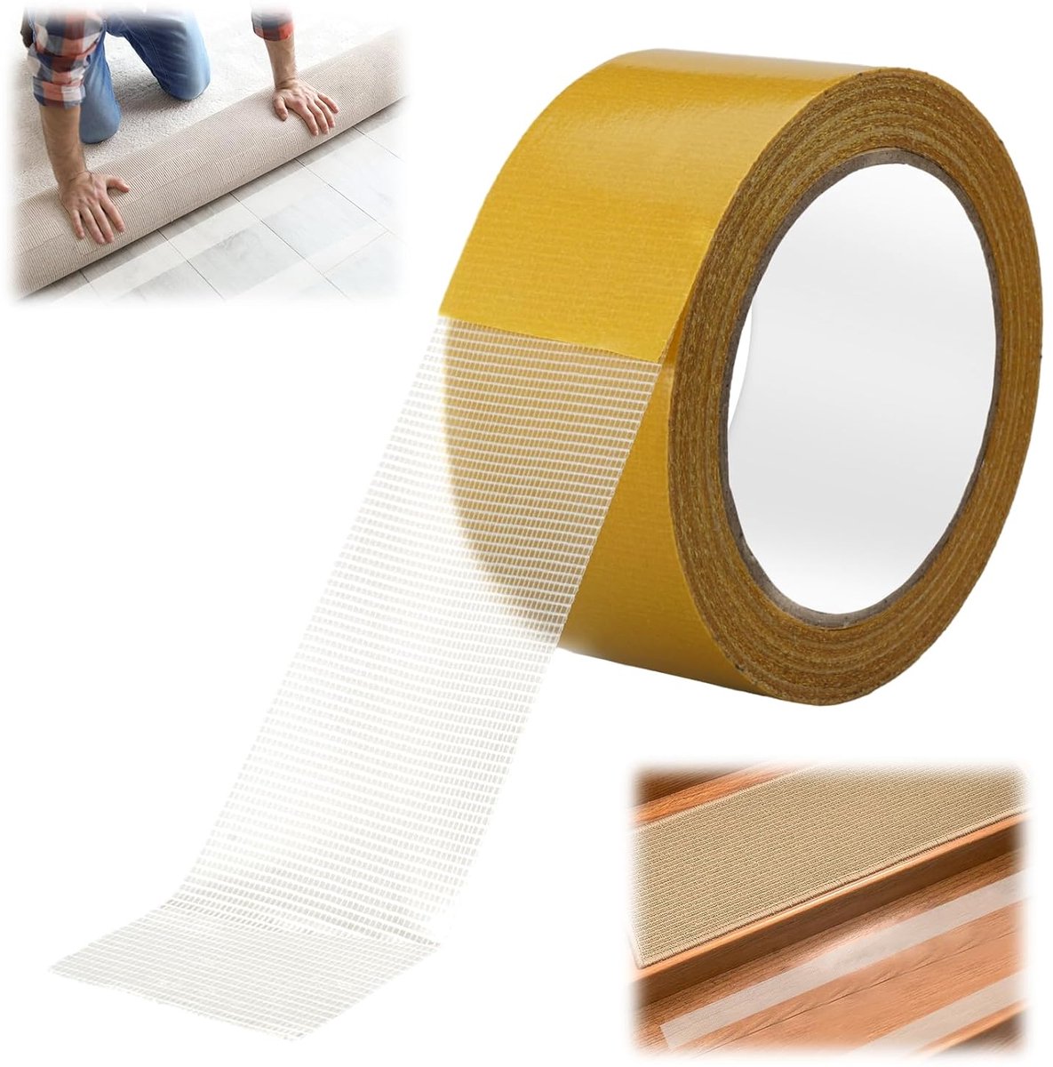 20 m x 50 mm - Dubbelzijdige Tapijt Tape - Extra Sterk - Hoge Hechting - Tapijt Lijmtape -