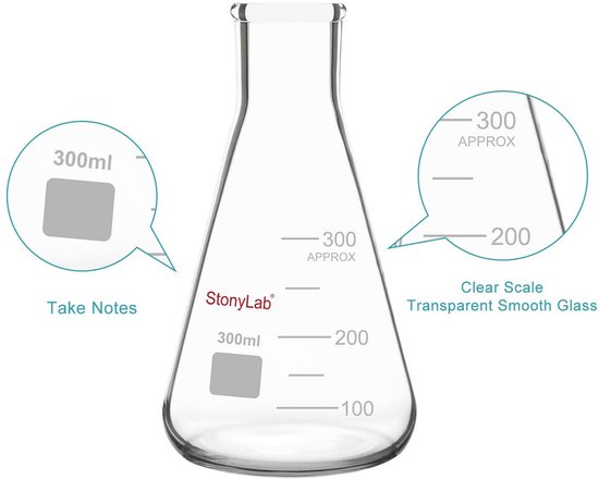 Glas Meetbeker 300 Ml Erlenmeyer Fles Met Smalle Opening En Robuuste 