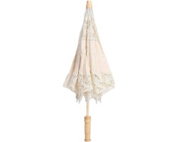 E-Ambar - Handgemaakte kant bloem borduurwerk parasol voor bruiloft en bruidsfotografie